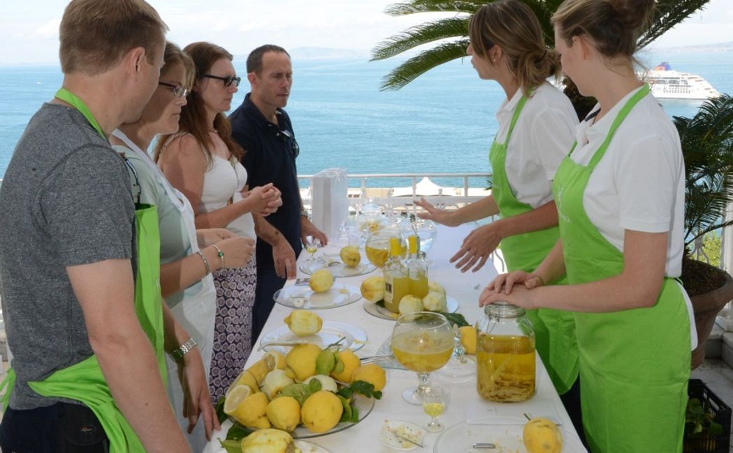 Limoncello and dessert making