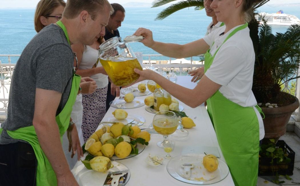 Limoncello and dessert making